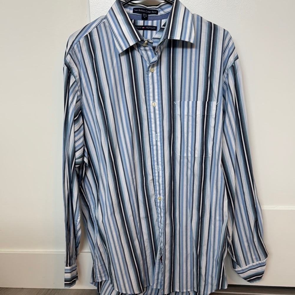 Men's Blue Striped Shirt
